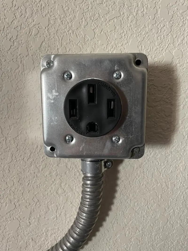 NEMA 14-50 outlet installed for Smart Home Electrical in Heartland
